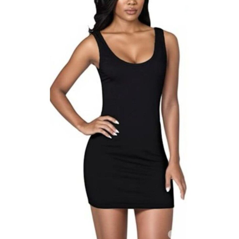 Mossimo Supply Co Black Stretch Body Con Dress Swim Cover Up Sexy Beach